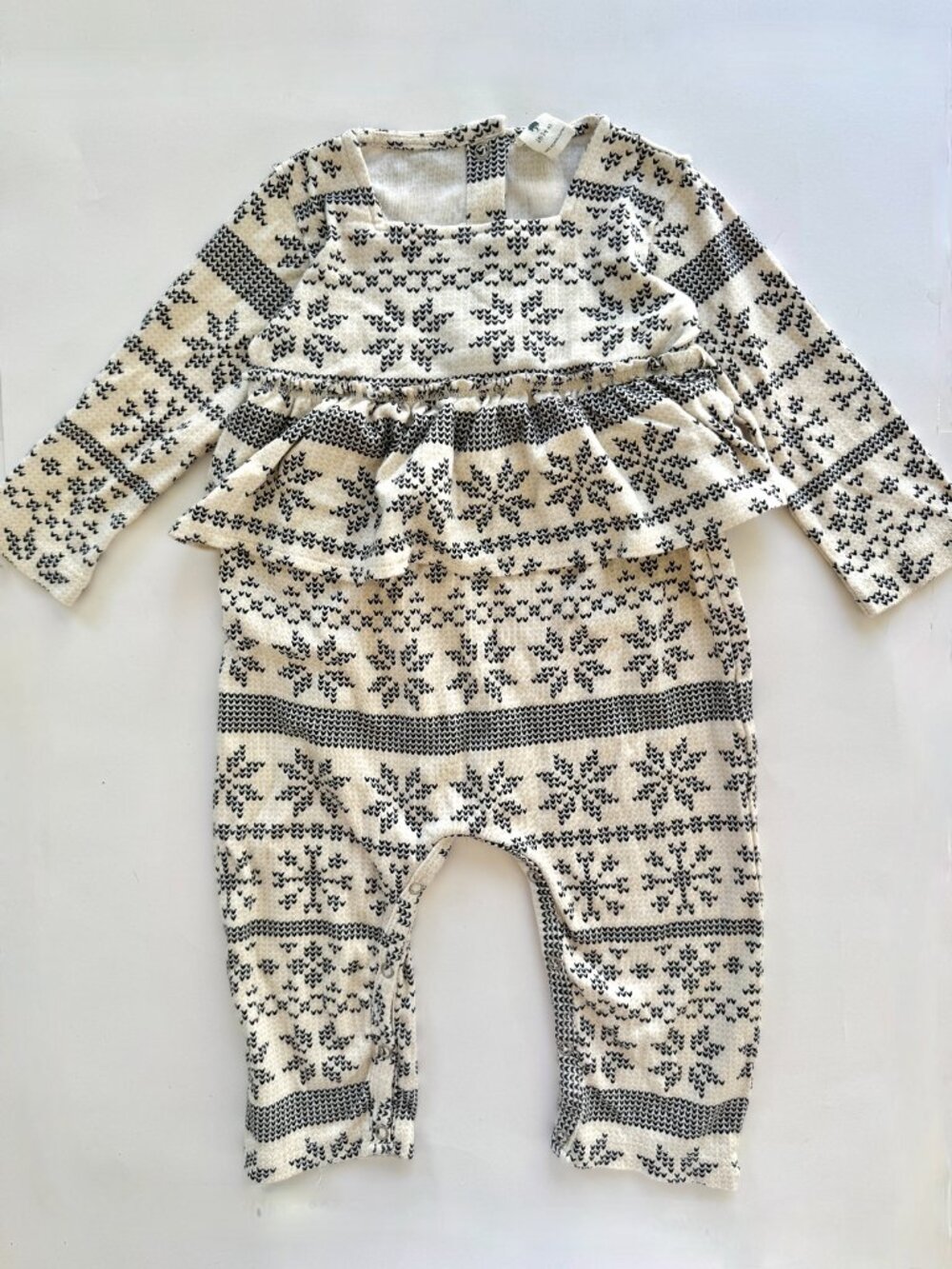 Kate Quinn Peplum Romper Fair Isle Print 18-24m